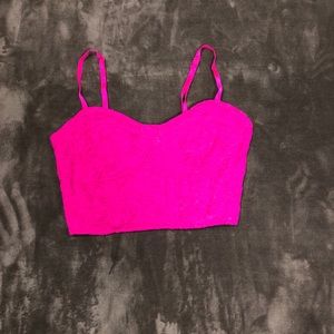 Hot pink crop top